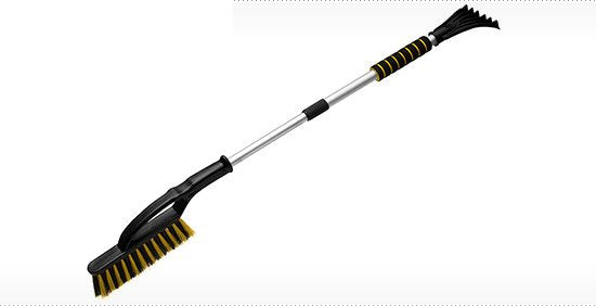 Telescoop ijskrabber met soft-touch handvat en sneeuwschuiver 90-120 cm