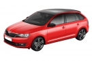 Skoda Rapid Spaceback 2013 t/m heden (vloer in lage stand)  kofferbakmat