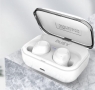 Earbuds draadloos Bluetooth oordopjes met batterij en opbberg/oplaadbox - wit - (OP=OP)