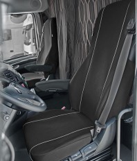 Pasvorm stoelhoezen DAF LF  - Zwart/grijs (set voor 2 stoelen)
