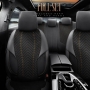 Autostoelhoezenset Advanced zwart-oker geel (complete set)