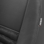 Pasvorm stoelhoezen set (stoel en stoel) Mercedes Vito (447) 2014 t/m heden - Exclusive design - Combinatie van kunstleer met alcantara zwart