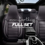 Stoelhoezen Comfortline City  - luxe kunstleer - kleur zwart (complete set, past in auto