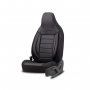 Stoelhoezen Comfortline City  - luxe kunstleer - kleur zwart (complete set, past in auto