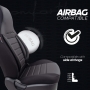 Stoelhoezen Comfortline City  - luxe kunstleer - kleur zwart (complete set, past in auto