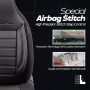 Stoelhoezen Comfortline City  - luxe kunstleer - kleur zwart (complete set, past in auto