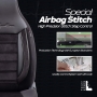 Stoelhoezen Comfortline City  - luxe kunstleer met suede - kleur zwart (complete set, past in auto