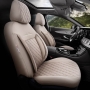 Luxe Autostoelhoezenset Comfort VIP - kunstleer met suede stof - kleur beige (complete set)