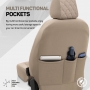 Luxe Autostoelhoezenset Comfort VIP - kunstleer met suede stof - kleur beige (complete set)