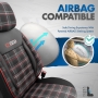 Autostoelhoezenset GTI Sports zwart-rood (complete set)
