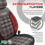 Autostoelhoezenset GTI Sports zwart-rood (complete set)
