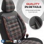 Autostoelhoezenset GTI Sports zwart-rood (complete set)
