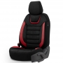 Stoelhoezenset Iconic zwart-rood (complete set)
