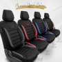 Stoelhoezenset Iconic zwart-grijs (complete set)