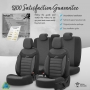 Stoelhoezenset Line zwart-grijs (complete set)