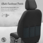 Stoelhoezenset Line zwart-grijs (complete set)