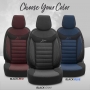 Stoelhoezenset Line zwart-grijs (complete set)
