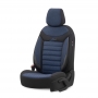 Stoelhoezenset Line zwart-blauw (complete set)