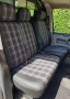 Pasvorm stoelhoezen set (stoel en duobank) Volkswagen Transporter T5 2003 t/m 2015 - Kunst leer / stof met GTI ruitpatroon