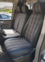 Pasvorm stoelhoezen set (stoel en duobank) Volkswagen Transporter T5 2003 t/m 2015 - Kunst leer / stof met GTI ruitpatroon