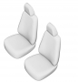 Pasvorm stoelhoezen set (stoel en stoel)   Renault Trafic / Opel Vivaro / Nissan Primastar 2001 t/m 2014 - Kunstleer zwart