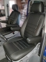 Pasvorm stoelhoezen set (stoel en stoel) Mercedes Vito (639) 2003 t/m 2014 - Kunstleer zwart