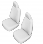 Pasvorm stoelhoezen set  (stoel en stoel) Citroen Jumpy / Peugeot Expert / Fiat Scudo / Toyota Proace 2007 t/m 2016 - Kunstleer zwart