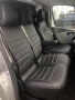 Pasvorm autostoelhoezen (3 sits) Renault Trafic / Fiat Talento / Nissan NV300/Primastar 2014-heden / Opel Vivaro (B) 2014-2019 (bijrijdersbank met split in de zitting en rugleuning) - Kunst leer zwart