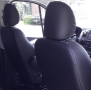 Pasvorm autostoekhoezen (2 zits) Renault Trafic / Fiat Talento / Nissan NV300/Primastar 2014-heden / Opel Vivaro (B) 2014-2019 - Kunst leer zwart