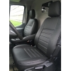 Pasvorm stoelhoezen set (stoel en stoel) Ford Transit 2014-heden - Kunstleer zwart