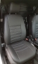 Pasvorm stoelhoezen set (stoel en stoel) Ford Transit Connect 2014-2018 - Kunstleer zwart