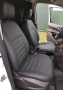 Pasvorm stoelhoezen set (stoel en stoel) Ford Transit Connect 2014-2018 - Kunstleer zwart