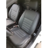 Pasvorm stoelhoezen set (stoel en stoel) Ford Transit Connect 2014-2018 - Kunstleer zwart