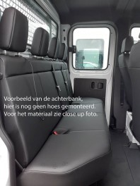 Pasvorm autostoelhoes achterbank (4 zits) Mercedes Sprinter 2018 t/m heden (chassis cabine / pick up) - Kunstleer zwart