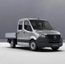 Pasvorm autostoelhoes achterbank (4 zits) Mercedes Sprinter 2018 t/m heden (chassis cabine / pick up) - Kunstleer zwart