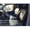 Pasvorm stoelhoezen set (stoel en duobank) Citroen Jumpy / Peugeot Expert / Toyota Proace 2016-heden / Opel Vivaro (C) 2019-heden / Fiat Scudo 2022-heden (DUOBANK MET SPLIT IN ZITTING) - Kunst leer zwart