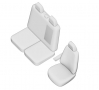 Pasvorm stoelhoezen set (stoel en duobank) Citroen Jumpy / Peugeot Expert / Toyota Proace 2016-heden / Opel Vivaro (C) 2019-heden / Fiat Scudo 2022-heden (DUOBANK MET SPLIT IN ZITTING) - Kunst leer zwart