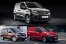 Pasvorm stoelhoezen set (stoel en stoel) Citroen Berlingo / Peugeot Partner/Rifter / Opel Combo / Toyota Proace City 2018-heden / Fiat Doblo 2023-heden (versie met standaard stoelen) - Kunst leer zwart