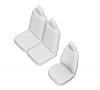 Pasvorm stoelhoezen set (stoel en duobank) Ford Transit Connect 2019-2022 - Kunstleer zwart