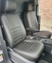 Pasvorm stoelhoezen set Volkswagen Caddy 2020-heden / Ford Transit/Tourneo Connect 2022-heden - Kunst leer zwart