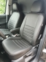 Pasvorm stoelhoezen set Volkswagen Caddy 2020-heden / Ford Transit/Tourneo Connect 2022-heden - Kunst leer zwart