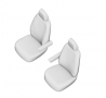 Pasvorm stoelhoezen set Volkswagen Caddy 2020-heden / Ford Transit/Tourneo Connect 2022-heden - Kunst leer zwart