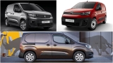 Pasvorm stoelhoezen set (stoel en stoel) Citroen Berlingo / Peugeot Partner/Rifter / Opel Combo / Toyota Proace City 2018-heden / Fiat Doblo 2023-heden (bijrijdersstoel met geintegreerde hoofdsteun) - Kunstleer zwart