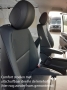 Pasvorm stoelhoezen set (stoel en stoel) Mercedes Vito (447) 2014-heden (met Comfort bestuurders- en bijrijdersstoel) - Kunstleer zwart