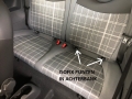 Pasvorm stoelhoezen set Fiat 500 - 2007 t/m heden (versie met isofix zichtbaar in achterbank) - Skai kunstleer zwart