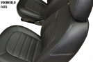 Pasvorm stoelhoezen set Volkswagen Golf VI - 2008 t/m 2012 - Kunstleer zwart