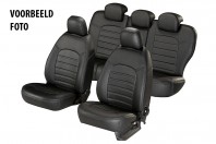 Pasvorm stoelhoezen set Ford Ranger 2012-heden (5 persoons dubbel cabine) - Skai kunstleer zwart