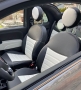 Pasvorm stoelhoezen set Fiat 500 - 2007 t/m heden (versie met isofix in achterbank, niet zichtbaar) - Skai kunstleer zwart/wit