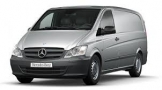 Pasvorm stoelhoezen set (stoel en duobank) Mercedes Vito (639) 2003 t/m 2014 -Stof zwart