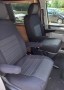 Pasvorm stoelhoezen set (stoel en stoel) Volkswagen Transporter T6 2015 t/m heden - Stof zwart